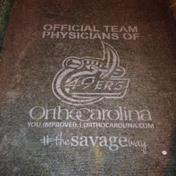 OrthoCarolina is the Official Team Physicians of the Charlotte 49ers. Clean Graffiti by #thesavageway.