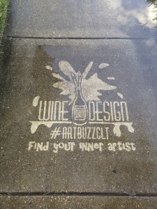 Artistic Clean Graffiti campaign for Wine and Design Charlotte.