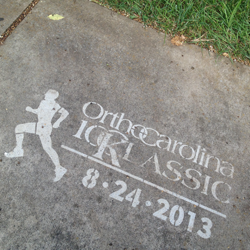 Clean Graffiti by #thesavageway for OrthoCarolina and their 10K Classic.