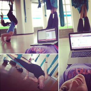 Torrie & Paula hanging at AIR for some much needed exercise!