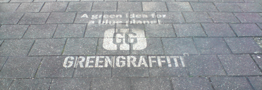 Green Graffiti example use of Clean (or Reverse) Graffiti.