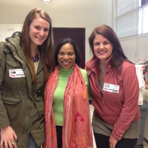 Paula & Torrie with art teacher Mrs. Beverly Smith.