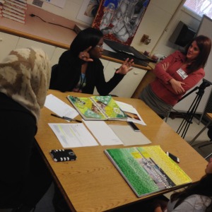 Chatting with the Clean Graffiti groups at WCHS.