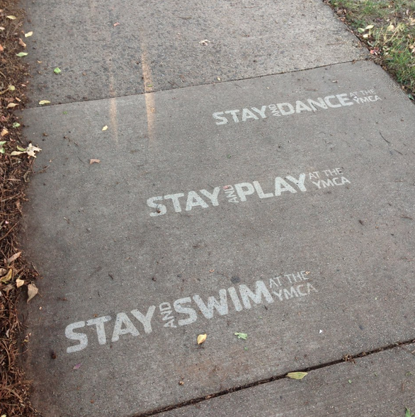YMCA of Greater Charlotte uses Clean Graffiti for marketing campaign. #thesavageway