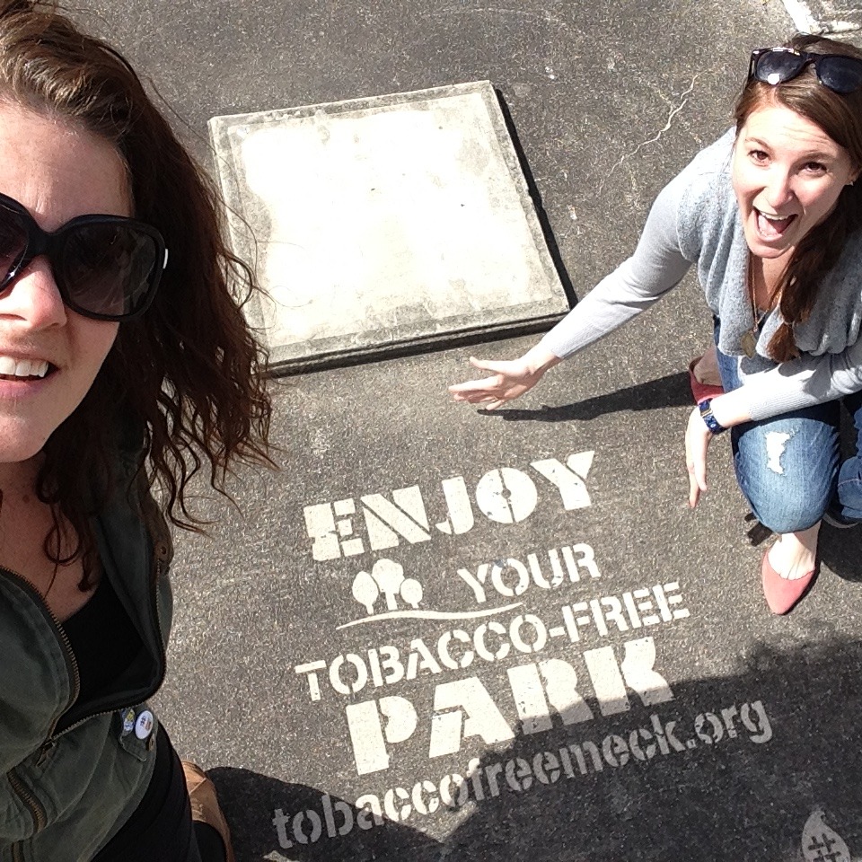 Torrie & Paula of #thesavageway showcasing Clean Graffiti for the Mecklenburg County tobacco-free initiative!