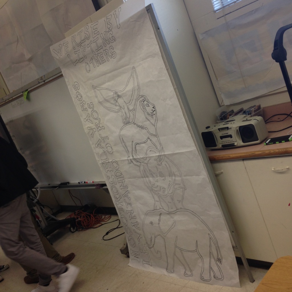 Clean Graffiti design for #thesavageway project from West Charlotte High School IB Art Students in Group 2.