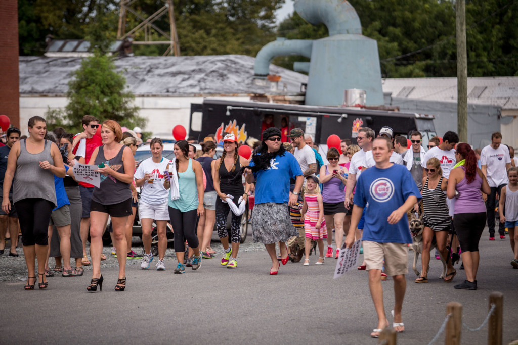 Let the walk begin! 2014 Walk a Mile participants (photo credit: Ally Frazier) - #thesavageway