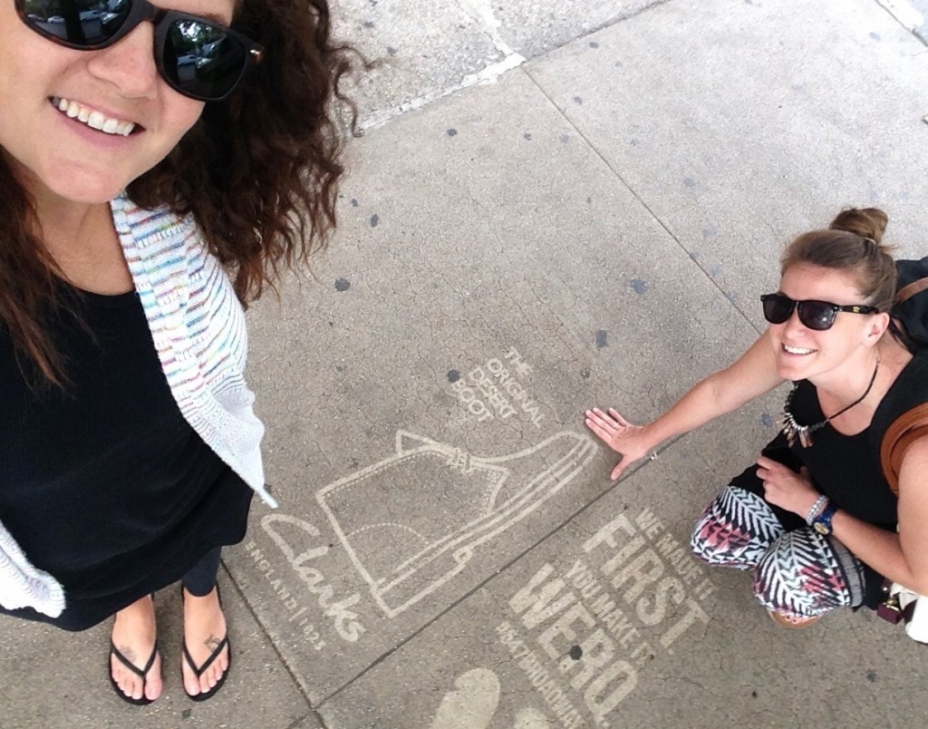 Torrie & Paula of #thesavageway pose with a Clean Graffiti spot in NYC.