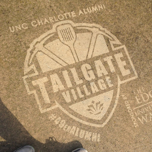 Clean Graffiti Used For UNCC Alumni Tailgate Village