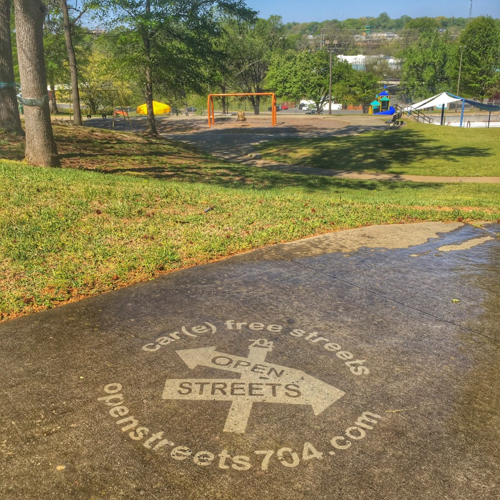 Clean Graffiti for Open Streets 704 in Cordelia Park in the NoDa area of Charlotte, NC.