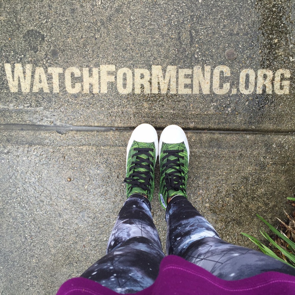 Check out WatchForMeNC.org for more info on this safety campaign. Clean Graffiti by #thesavageway.
