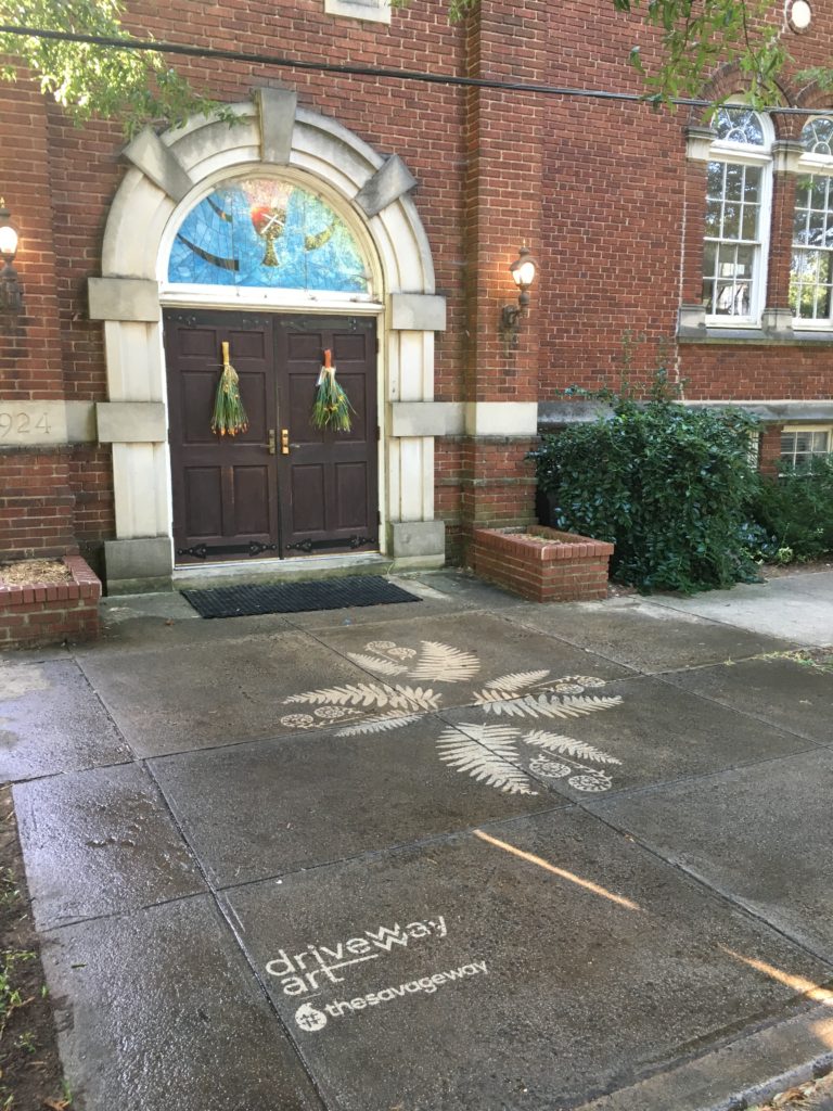 driveway art in Charlotte, NC for the Dilworth Home Tour.