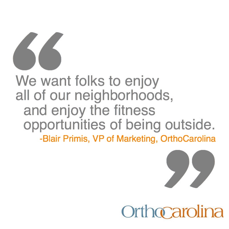 OrthoCarolina is a huge supporter of community health initiatives. #TheFreeWorkout is another amazing display of this idea.
