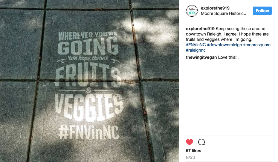 Raleigh Clean graffiti on social media