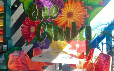 Mural with Moss For Que Chula Craft Tacos & Tequila Bar
