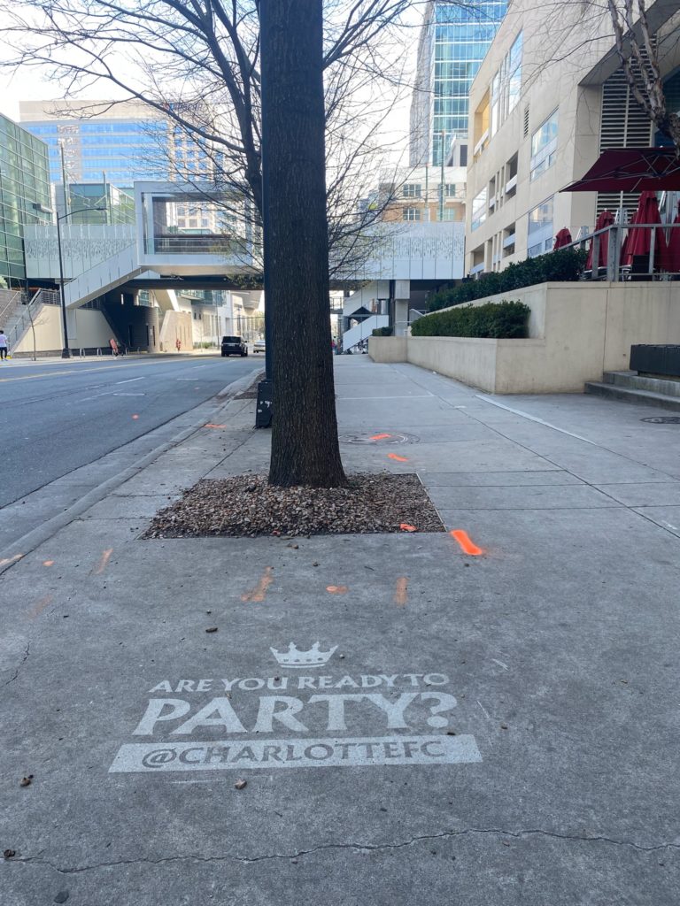 The Savage Way placed a Clean Graffiti spot for Charlotte FC on the Uptown streets of Charlotte, NC.