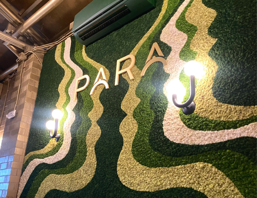 PARA CLT new Moss Art for their South End Charlotte restaurant.