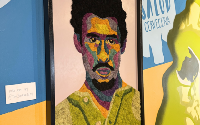 Bad Bunny Portrait Moss Art 